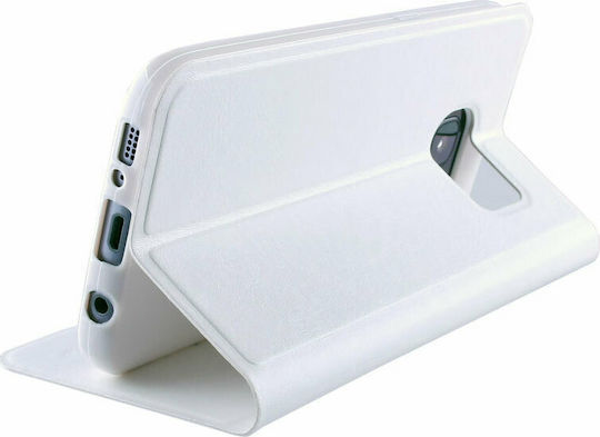 Volte-Tel Book Piele artificială Alb (Galaxy S7)