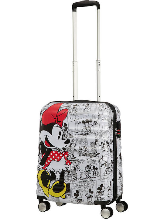American Tourister Minnie Comics Kids Cabin Hard Suitcase Multicolour with 4 Wheels Height 55cm