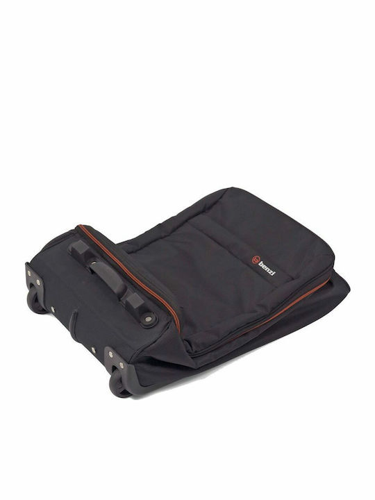 Benzi BZ5565 Cabin Fabric Black Suitcase with 2 Wheels Height 51cm
