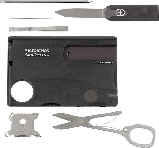 Victorinox Swisscard Lite Κάρτα Πολυεργαλείο 12 εργαλείων Μαύρη