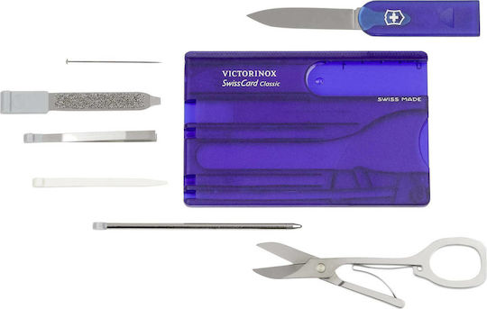 Victorinox Classic Swisscard Werkzeugkarte Blau in Hülle