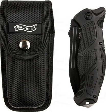 Walther Osk II Pocket Knife Black in Sheath