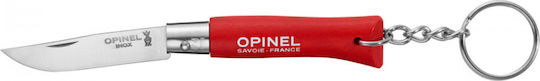 Opinel No.4 Pocket Knife Keychain Red