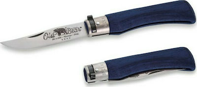 Antonini Old Bear Classic Size M Pocket Knife Blue with Blade made of Stainless Steel