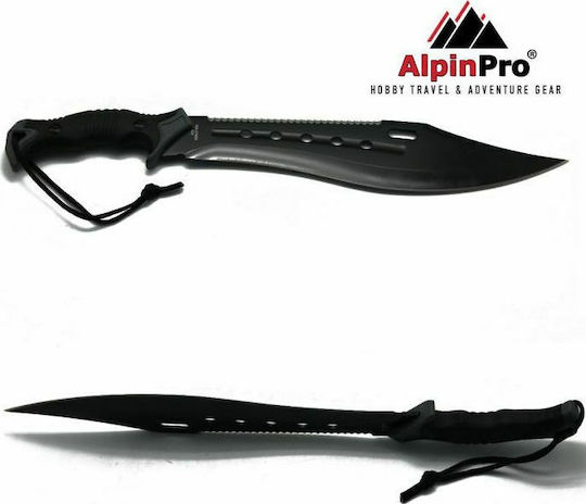 AlpinPro Bombardier Machete Black in Sheath