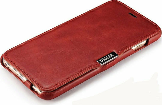 iCarer Vintage Folio Book Δερματίνης Κόκκινο (iPhone SE 2022/2020)