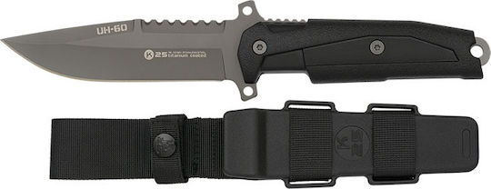 K25 Titanium Coated Knife Black in Sheath