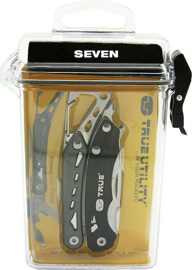 True Utility Seven Multitool Negru Cu Husă