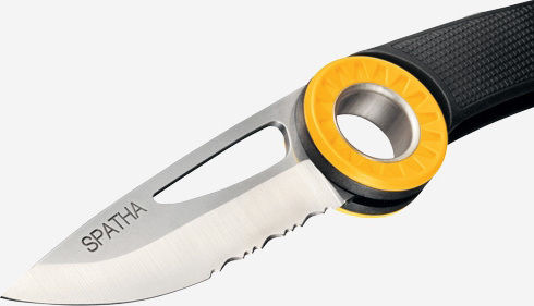 Petzl Spatha Джобно ножче с механизъм за заключване Черен в Калъф