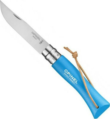 Opinel Baroudeur No 7 Taschenmesser Sky Blue mit Klinge aus Rostfreier Stahl