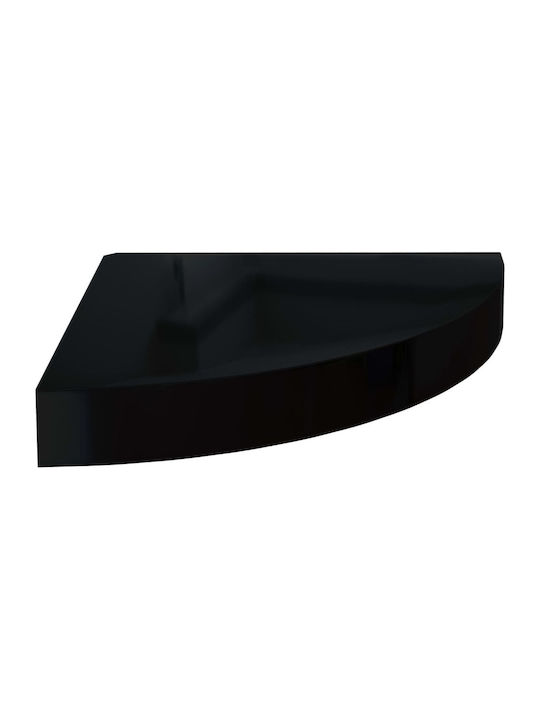 Eckregal Wand Glossy Black 25x25x3.8cm