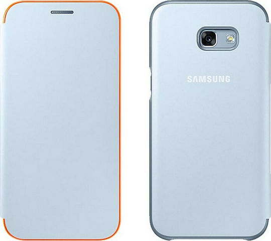 Samsung Neon Flip Cover Book Synthetic Leather Light Blue (Galaxy A3 2017)