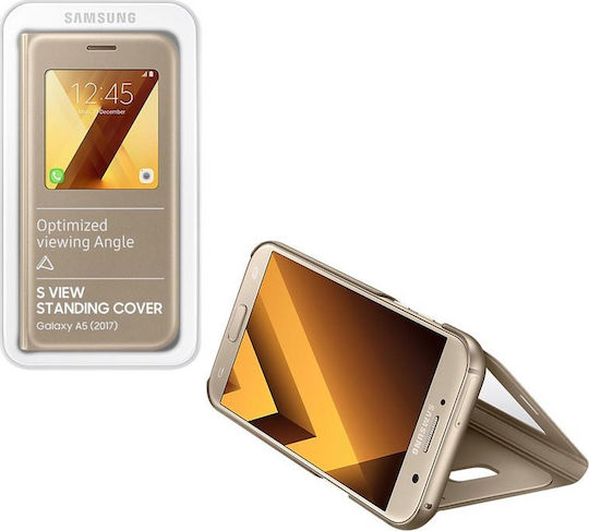 Samsung Buchen Sie Synthetisches Leder Gold (Galaxy A5 2017)