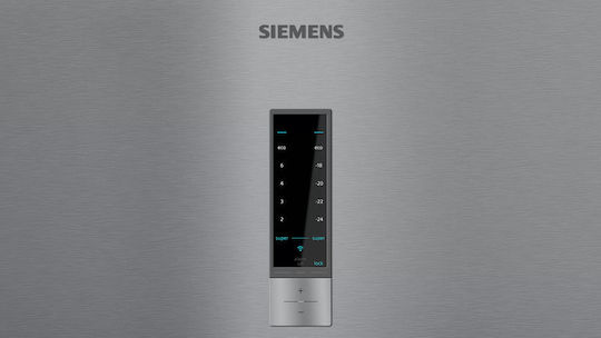Siemens Combină frigorifică 438lt NoFrost Î203xL70xA67cm. Inox KG49NXIEP