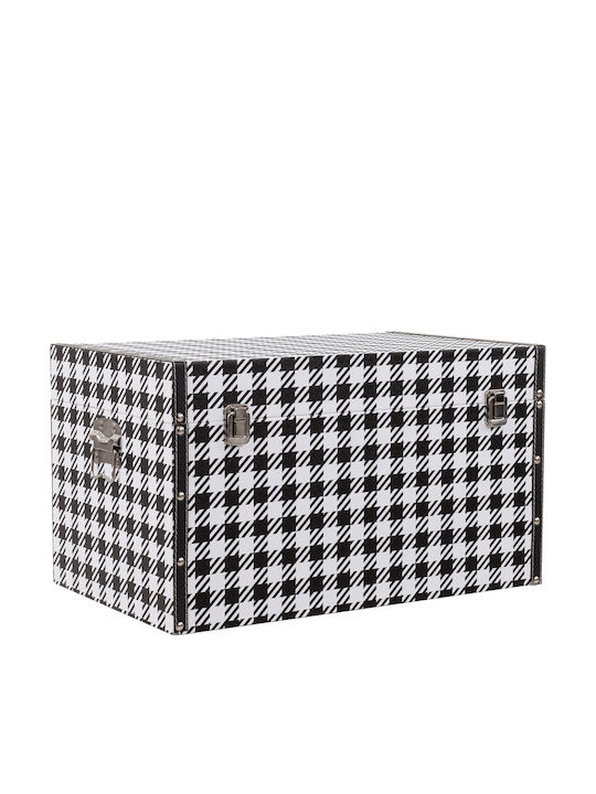 Liberta Ferre Set Decorative Trunks Wooden Black 4 Pieces 64x40x40cm