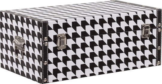 Liberta Ferre Set Decorative Trunks Wooden Black 4 Pieces 64x40x40cm