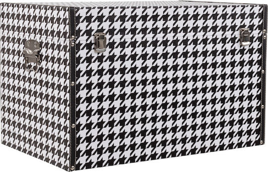 Liberta Ferre Set Decorative Trunks Wooden Black 4 Pieces 64x40x40cm