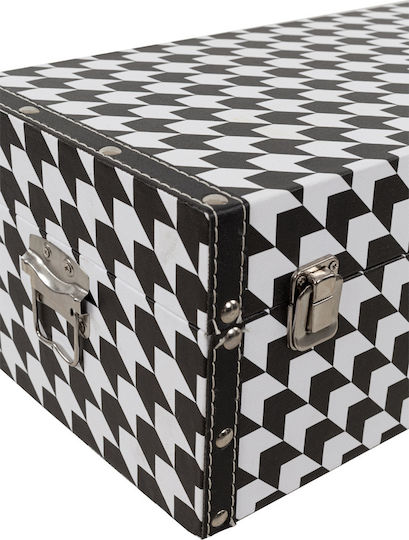 Liberta Ferre Set Decorative Trunks Wooden Black 4 Pieces 64x40x40cm