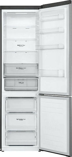 LG Ψυγειοκαταψύκτης 384lt Total NoFrost Υ203xΠ59.5xΒ68.2εκ. Inox GBB62PZHMN