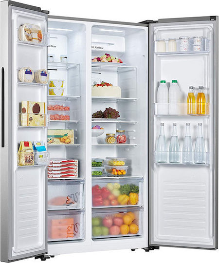 Hisense Side-by-Side Kühlschrank 519Es Total NoFrost H178.6xB91xT64.3cm. Inox RS677N4BIE