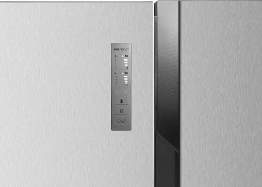 Hisense Side-by-Side Kühlschrank 519Es Total NoFrost H178.6xB91xT64.3cm. Inox RS677N4BIE