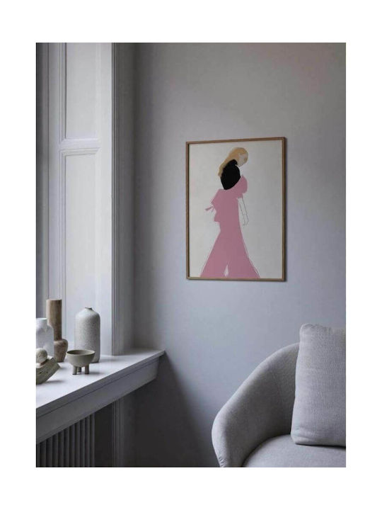 Paper Collective Pink Dress Frame Wooden 30x40cm