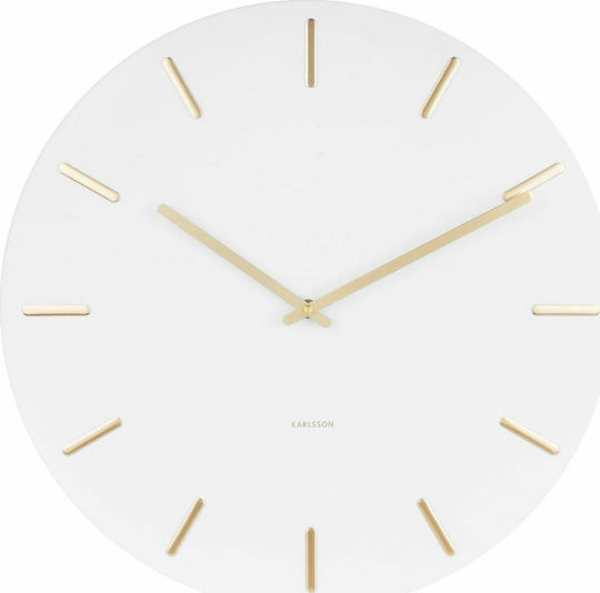 Karlsson Charm White 45cm Wanduhr Metallisch Weiß Ø45cm