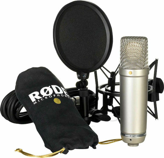 Rode NT1-A Πυκνωτικό Μικρόφωνο XLR Shock Mounted για Φωνητικά σε Χρυσό Χρώμα