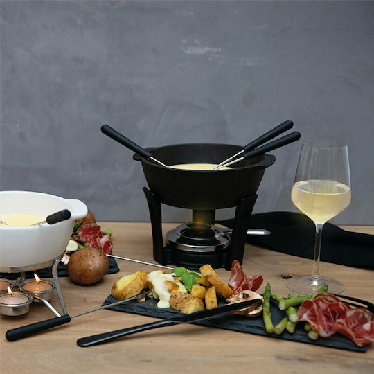 Boska Holland Nero Cast Iron Fondue Pot with Tea Light for 4 Persons Black 16.6x16.5x6cm