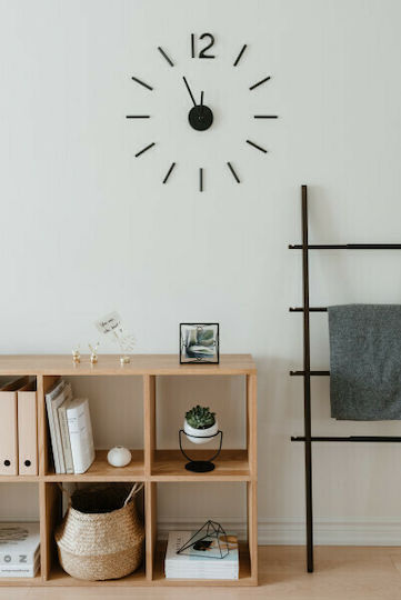Umbra Blink 3D Wanduhr Aufkleber Kunststoff Schwarz Ø100cm