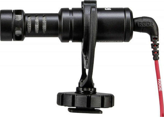 Rode VideoMicro Кондензатор (Малка диафрагма) Микрофон 3.5mm Шоково монтиран за Камера в Черен Цвят