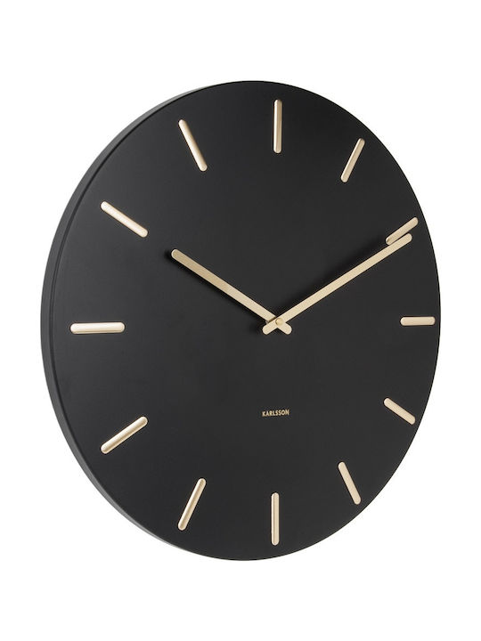 Karlsson Charm Black 45cm Wall Clock Metallic 45cm