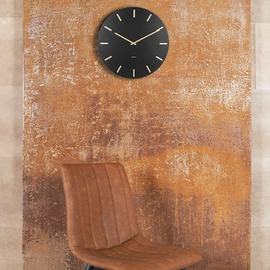 Karlsson Charm Negru 45cm Ceas De Perete Metalic Negru Ø45cm