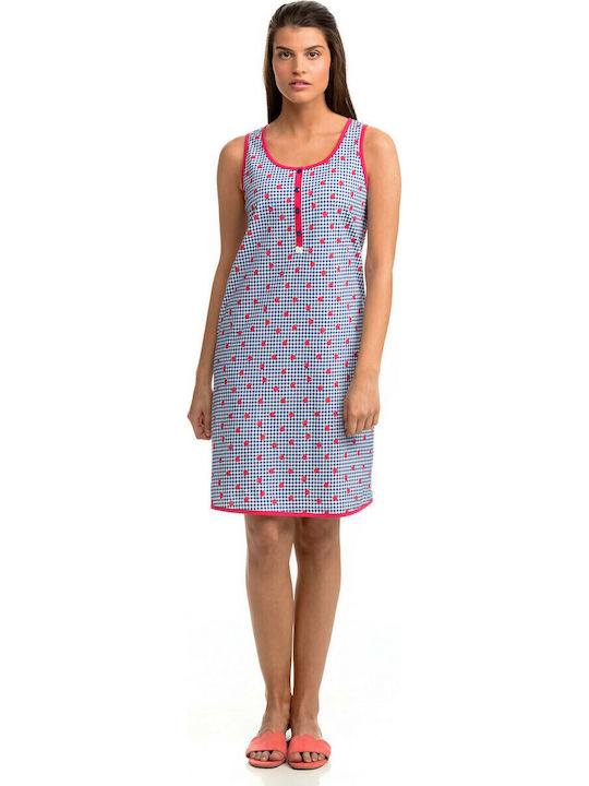 Vamp Nightgown Maternity & Nursing Blue