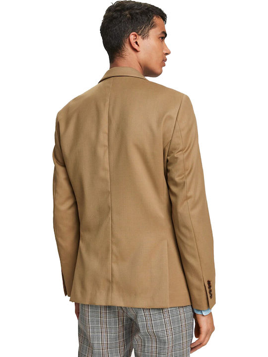 Men's Winter Suit Jacket Regular Fit Brown