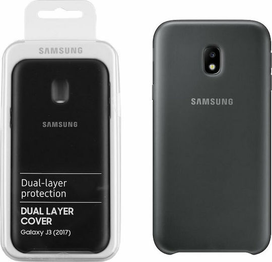 Samsung Dual Layer Cover Back Cover Πλαστικό Μαύρο (Galaxy J3 2017)