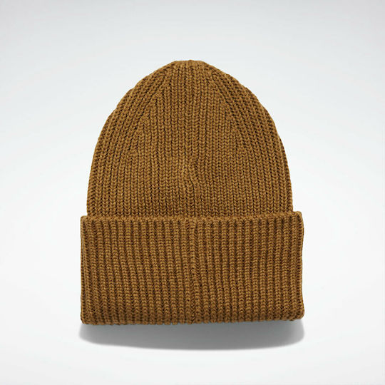 Classics Foundation Ribbed Beanie Cap Sepia