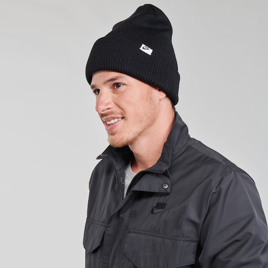 Cuffed Futura Beanie Ανδρικός Σκούφος Πλεκτός σε Μαύρο χρώμα