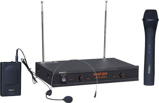 Ibiza Sound VHF2H Ασύρματο Δυναμικό Μικρόφωνο Χειρός, Κεφαλής, Ζώνης