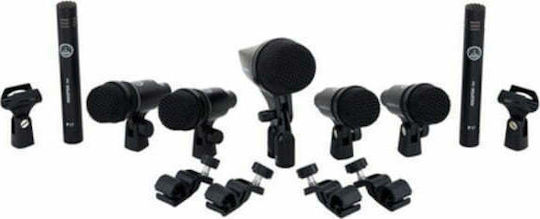 AKG Drum Set Session I Σετ Δυναμικό Μικρόφωνο XLR Shock Mounted για Studio