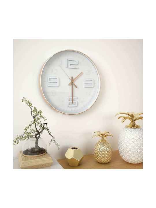 vidaXL Wanduhr Kunststoff Kupfer Ø30cm