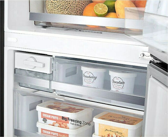 LG Ψυγειοκαταψύκτης 462lt Total NoFrost Υ185xΠ70.5xΒ74εκ. Μαύρος GBB569MCAMB