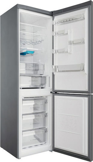 Indesit Fridge-Freezer 367lt Total NoFrost H202.7xW59.6xD67.8cm Inox INFC9 TT33X