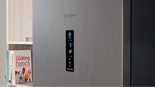 Indesit Fridge-Freezer 367lt Total NoFrost H202.7xW59.6xD67.8cm Inox INFC9 TT33X