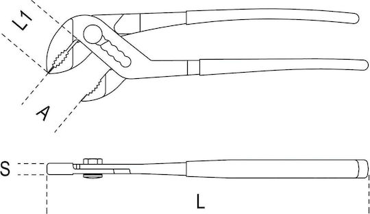 Beta Adjustable Wrench 1¼" 175mm