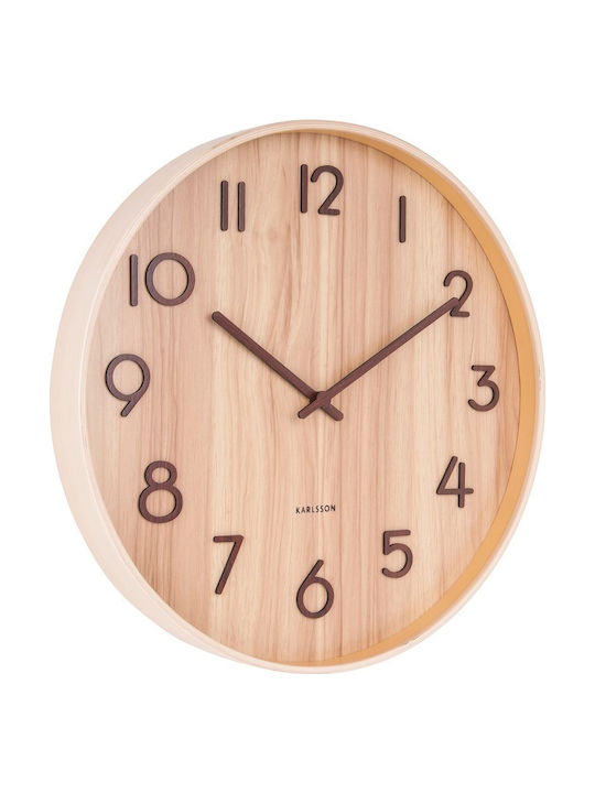 Karlsson Wall Clock Wooden 40x40cm