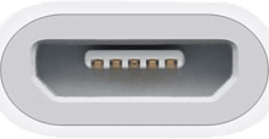 Apple MD820 Μετατροπέας Lightning male σε micro USB female Λευκό 1τμχ