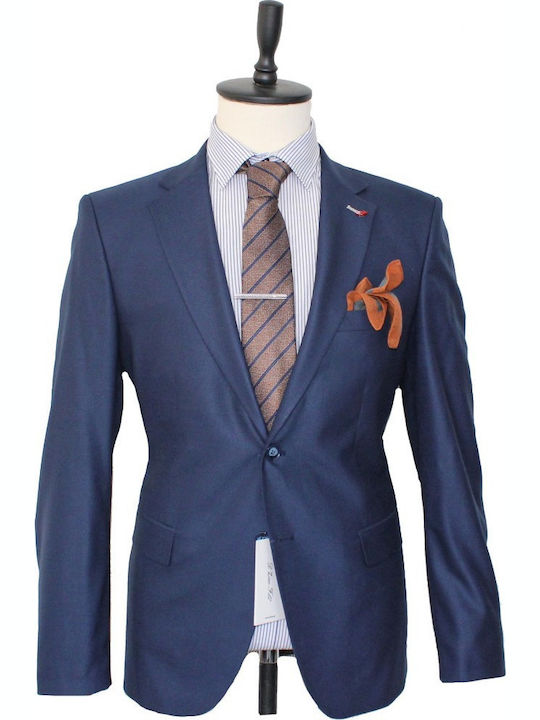 D-Zine J-2105 Men's Summer Suit Jacket Slim Fit Blue