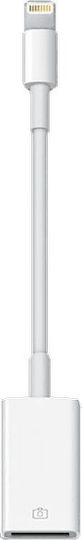 Apple MD821 Μετατροπέας Lightning male σε USB-A female Λευκό 1τμχ