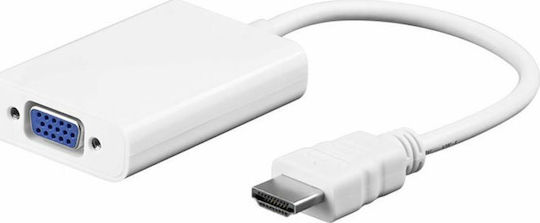 Goobay Convertor HDMI masculin în VGA feminin Alb 1buc 51758